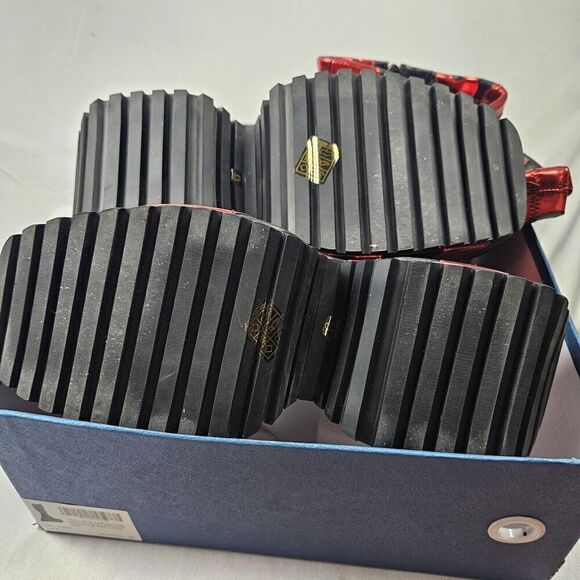 women’s side zipper high heeled Ref Flames printing thick sole boots high Sz6 - Picture 8 of 10